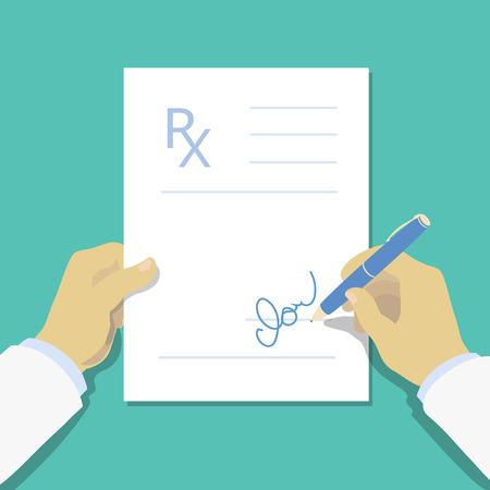 Medical prescription pad flat design styleのイラスト素材
