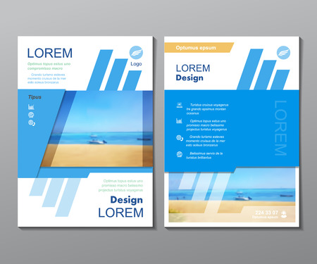 Business template design brochure, magazine, flyer, booklet. Modern poster magazine cover, abstract travel decoration layoutのイラスト素材