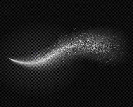 Water spray effect, cosmetic white fog or freshener aerosol Vector on transparent background.のイラスト素材