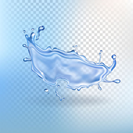 Transparent water splash element vectorのイラスト素材