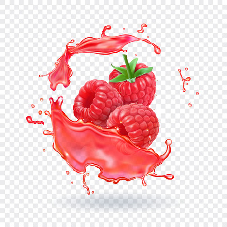 Raspberry juice illustration.のイラスト素材