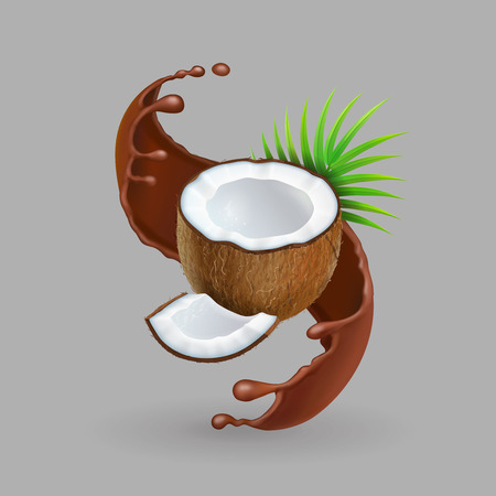 Summer refreshment with chocolate icon.のイラスト素材