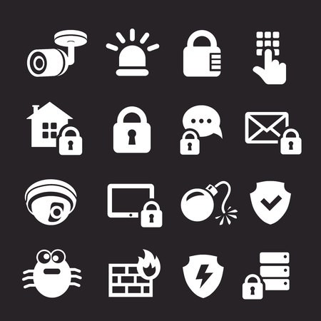 Business data protection technology, personal protection and security systemのイラスト素材
