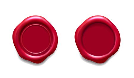 Red wax seal on whiteのイラスト素材
