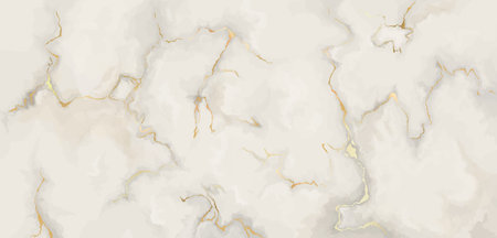 Vector gold marble realistic texture pattern background. Luxury white marbling design for banner, invitation, wallpaper, headersのイラスト素材