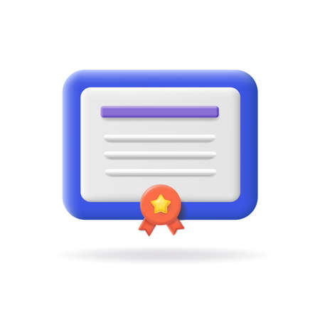 Diploma, certificate icon. Award sertification, graduation sign. Vectorのイラスト素材
