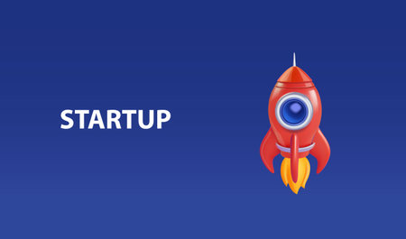 Start up Rocket space concept. Creative idea