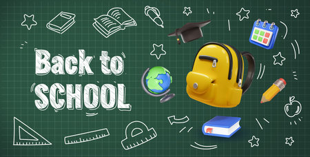 Back to school vector background design.のイラスト素材