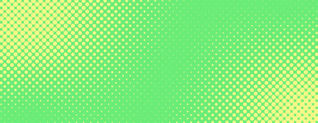 Dots halftone green color pattern gradient background. Comic cartoon abstract texture. Fun abstract pop art pattern. Retro gradientのイラスト素材