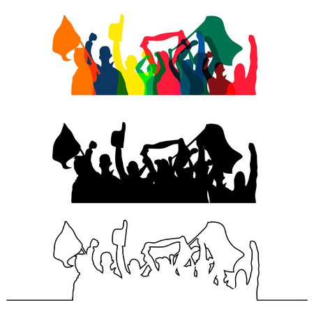 soccer fanのイラスト素材