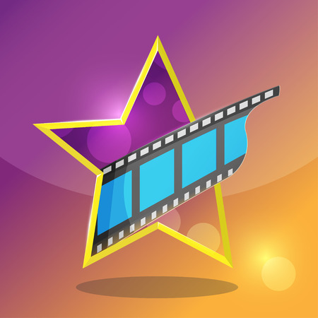 Star Movie Film Entertainment Icon Vectorのイラスト素材
