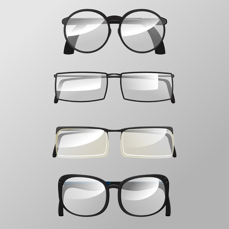 Eye Glasses Graphic Design Set Vectorのイラスト素材