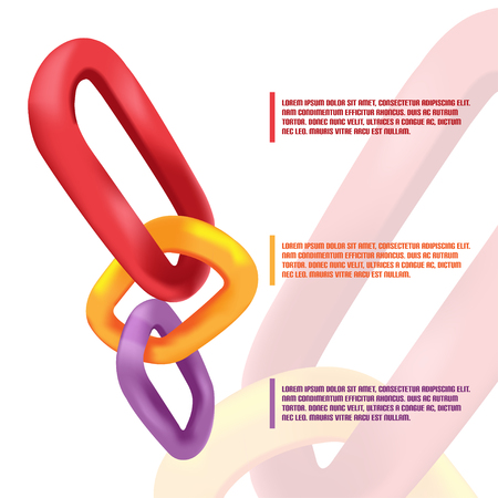 Chain Color Info Graphic Template Vectorのイラスト素材