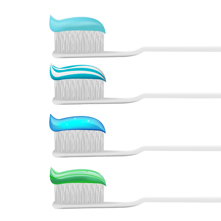 Toothpaste Toothbrush Mockup Product Isolate Vectorのイラスト素材