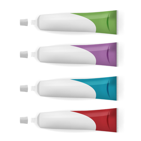 Tube Toothpaste Clean Mockup Product Vectorのイラスト素材
