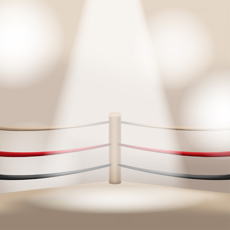 Brown Boxing Light Empty Stage Vectorのイラスト素材