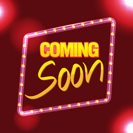 Frame Border Glow Light Coming Soon Vectorのイラスト素材