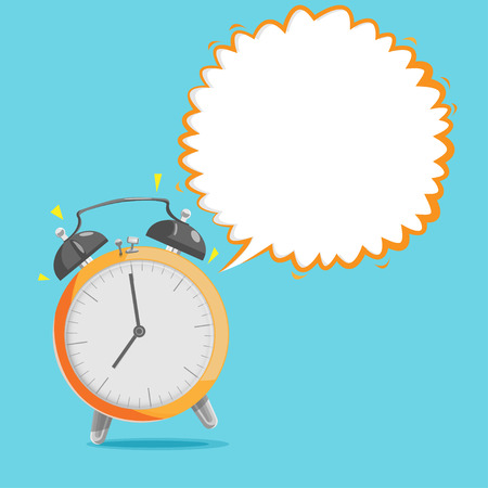 Alarm Clock Bubble Speech Background Vectorのイラスト素材