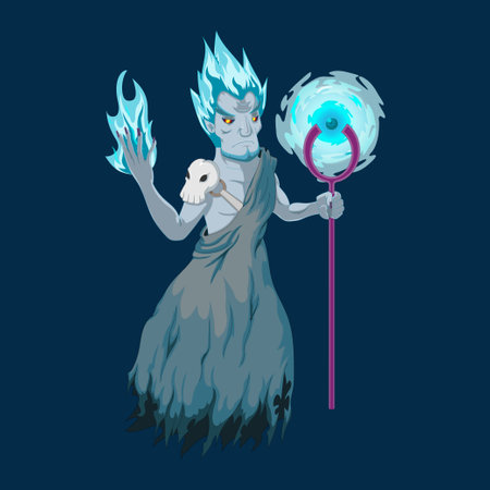 Hades God Character Cartoon Isolate Vectorのイラスト素材