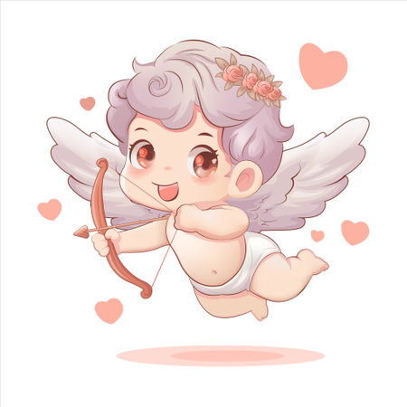 Cupid Baby Character Mascot Isolate Vectorのイラスト素材