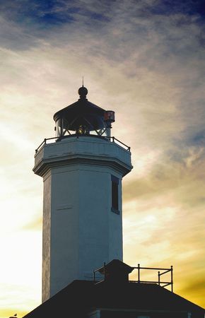 Fort Warden Light Houseの写真素材