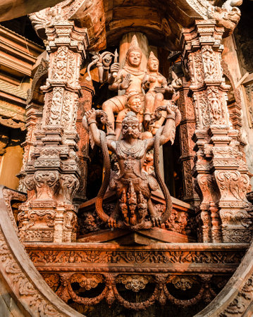 The Sanctuary of Truth Pattaya  Thailandの写真素材