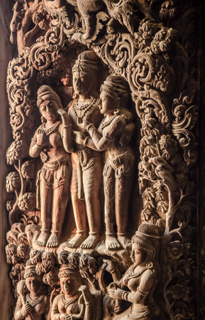 The Sanctuary of Truth Pattaya  Thailandの写真素材