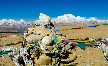 View of the Himalayan mountains. Tibetのeditorial素材