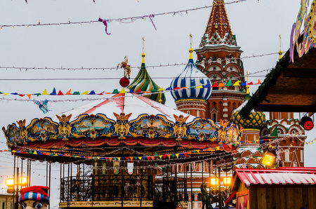 Russian Fair on Red Square in Moscowのeditorial素材