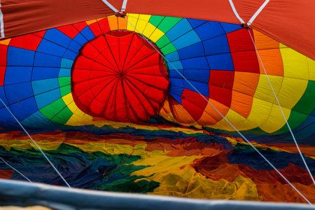 A hot air balloon, outdoor.の写真素材