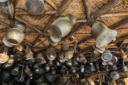 Vintage metal utensils. Yoruk Park. Kemer. Turkeyの写真素材