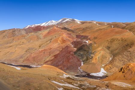 View from the Tibetan plateau to the Himalayan mountains. Tibet. China