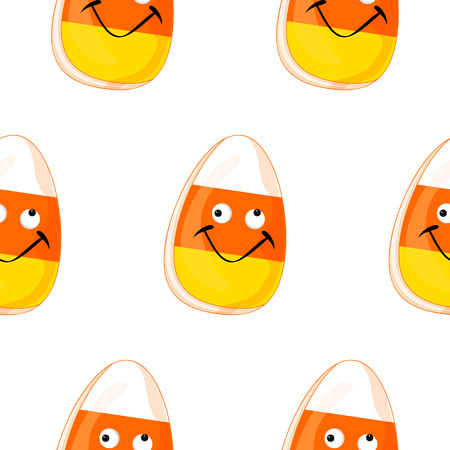 Seamless pattern with cheerful cookies. Cheerful mood with a smile. Air biscuits. Template for your design. Stock vectorのイラスト素材