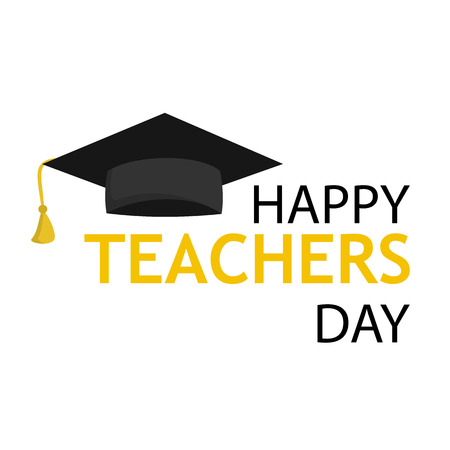 Typography banner Happy Teacher s Day, vector. stock vectorのイラスト素材