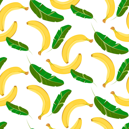 Banana geometric seamless pattern in 80s, 90s style. Wrapping paper, gift card, poster, banner design. Home decor, modern textile print. Vector illustrationのイラスト素材