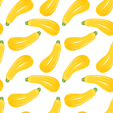 Zucchini seamless pattern isolated on white background. Vector illustration. Best for textile, wrapping paper.のイラスト素材