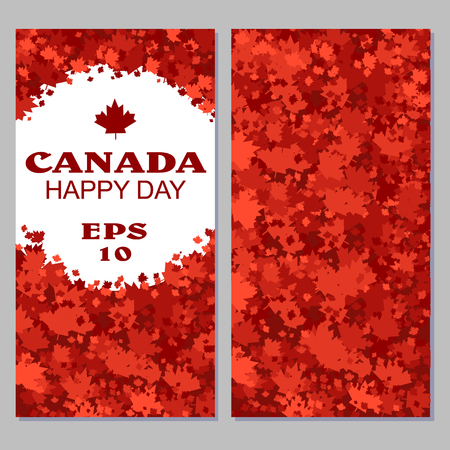 Canada flag with fireworks for celebrate the national day of Canada. Stock vector.のイラスト素材