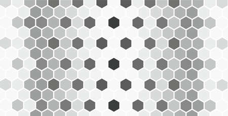 Soccer pattern with honeycomb and gradient fill from light gray to dark gray, football wallpaper