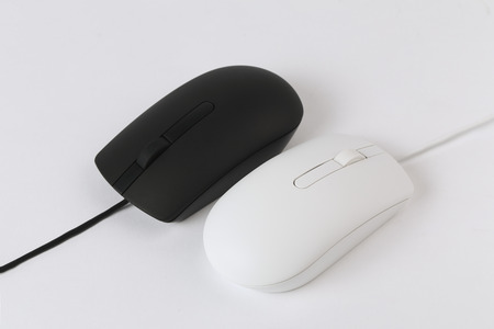 Black and white mouseの写真素材