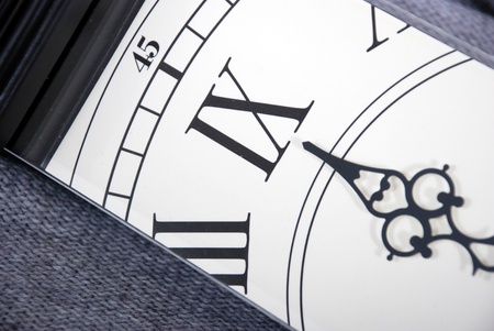 Detail of modern wooden clockの写真素材