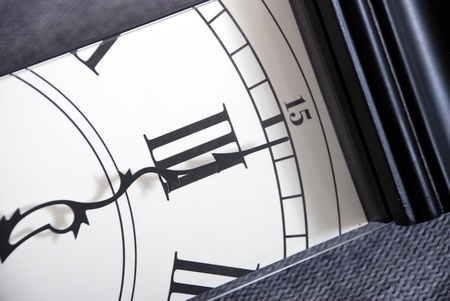 Detail of modern wooden clockの写真素材