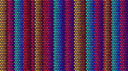 Tribal ethnic blanket stripes, mexican fabric pattern. Poncho texture.のイラスト素材