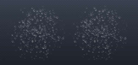 Underwater fizzing bubbles, soda or champagne carbonated drink, sparkling water.のイラスト素材