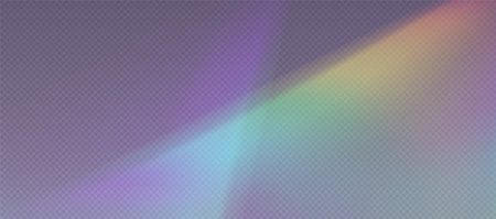 Rainbow refraction overlay, prism light effect, leak flare.のイラスト素材