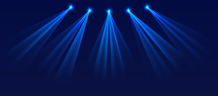 Blue lasers background., glowing rays or neon beams, bright futuristic backdrop..のイラスト素材