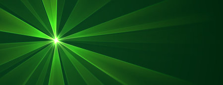 Green lasers background., glowing rays or neon beams, bright futuristic backdrop..のイラスト素材