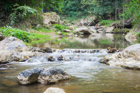 Beautiful Choeng Thong Waterfall in Phrae Thailandの写真素材