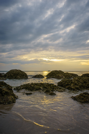 Beautiful Sunrise at Hua Hin beach, Thailandの写真素材