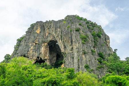 Cave in the small mountain called Pha Chor Cave in the local area of Na Wang District, Nong Bua Lam...
