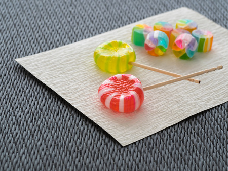 Traditional Japanese candy cakeの写真素材